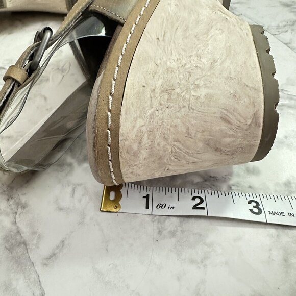 Merrell Halendi Backstrap Clog Womens 8 Moon‎ Tan Leather Shoe New - Picture 6 of 9